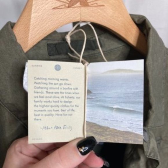 Faherty Cooper Shirt Jacket in Dark Olive - Picture 6 of 7